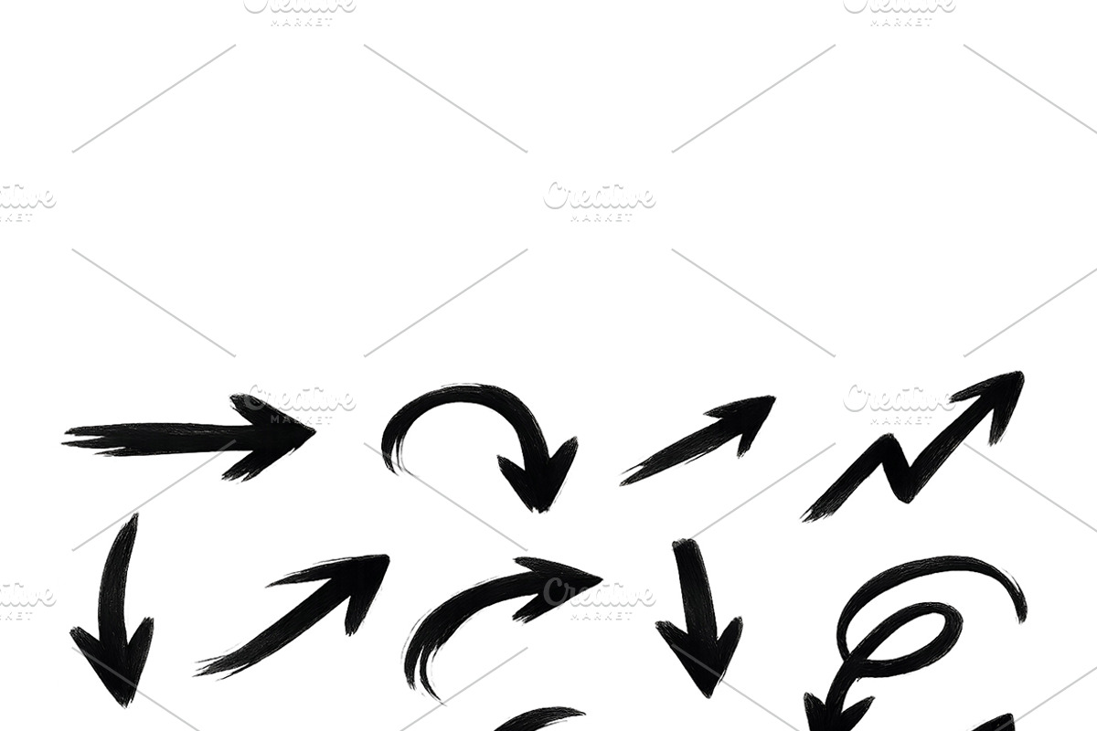 Black Brushstroke Arrows, an Object Graphic by MISS CHATZ (Photo 2 of 3)