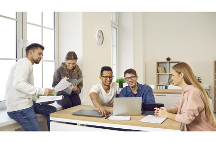 Group of happy university students, a School & Education Photo by StudioRomantic