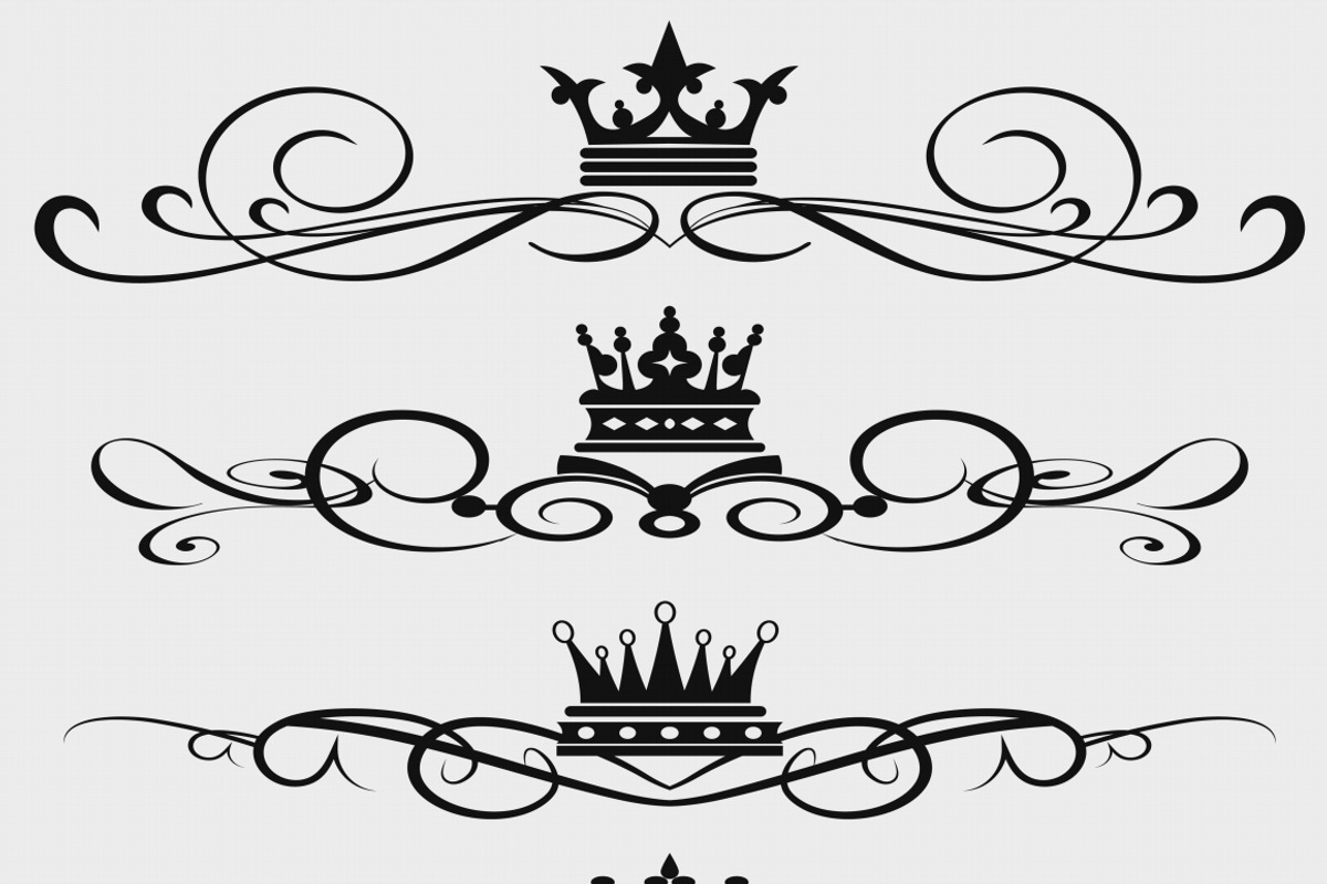 Set Vintage Elements, an Outline Icon by kio (Photo 1 of 3)