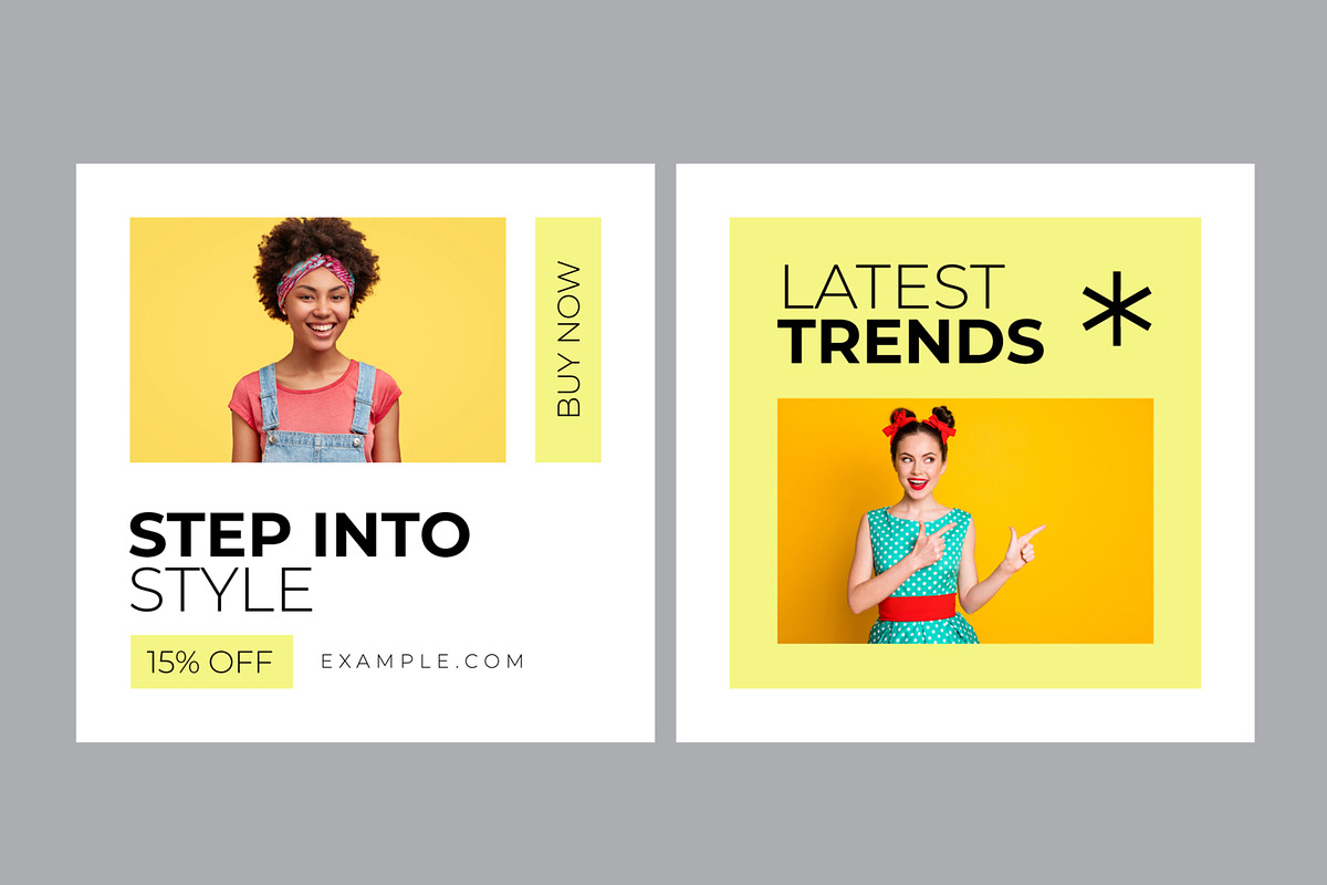 Fashion Social Media Post Template, an UI Kit Template by ContestDesign (Photo 2 of 6)
