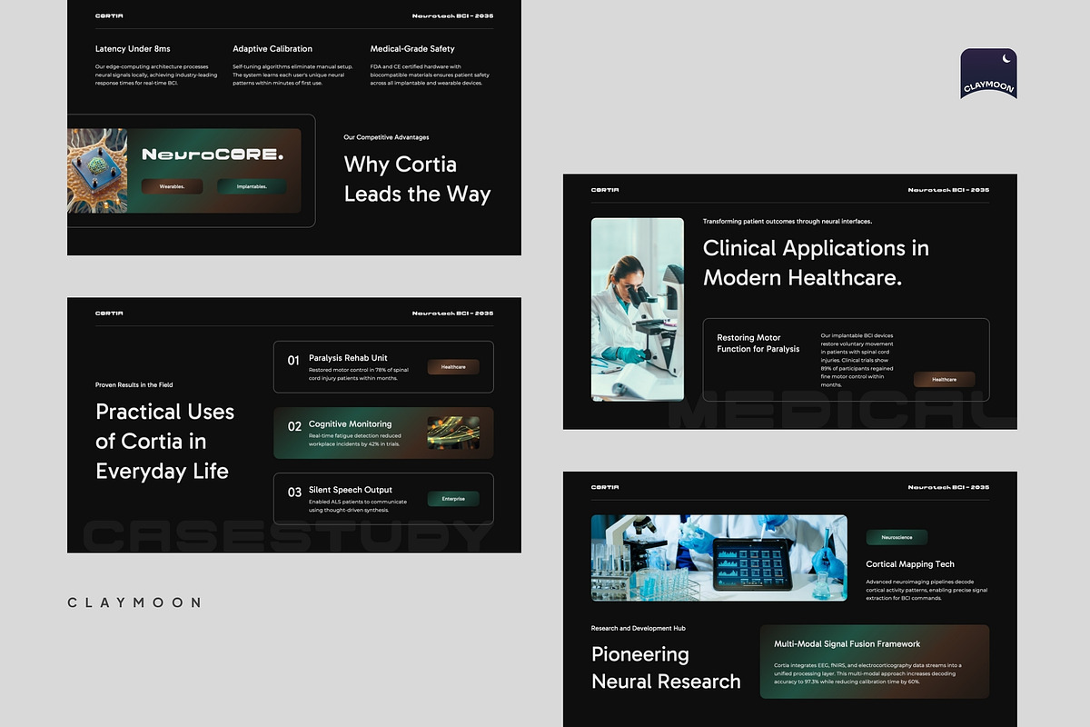 Neurotech BCI Pitch Deck, a Presentation Template by Claymoon Lab (Photo 4 of 7)