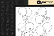 100 Procreate Chibi Couple Stamp, a Brush Add-On by DrawingStoryShop (Thumbnail 2 of 6)