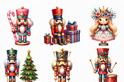 Christmas Nutcracker Clipart, an Illustration by Craft Nest (Thumbnail 2 of 6)