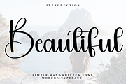 Beautiful, a Handwritten Font by FreshTypeINK (Thumbnail 1 of 7)