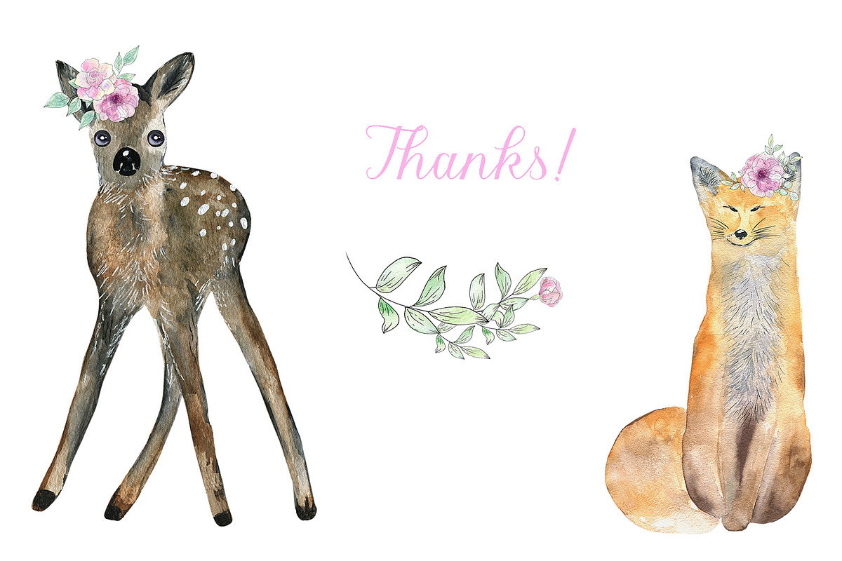 Animals and Flowers, an Animal Illustration by ViсkyArtDesign (Photo 5 of 5)