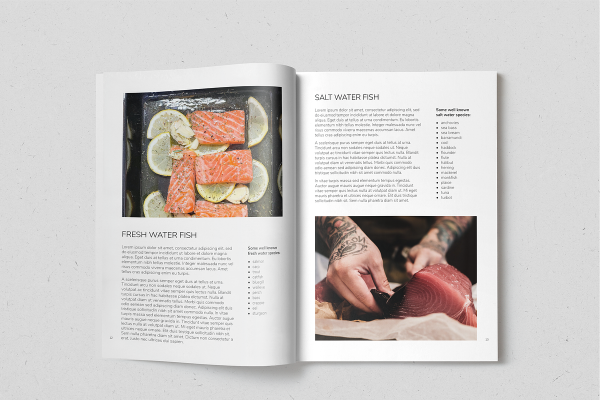 Fish&Seafood Recipe Book, a Magazine Template by SonaGeciova (Photo 7 of 17)