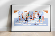People do exercises at yoga class, a Sport Illustration by PaperTrident (Thumbnail 3 of 3)