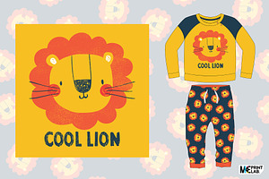 CUTE LION PRINT AND PATTERN PACK