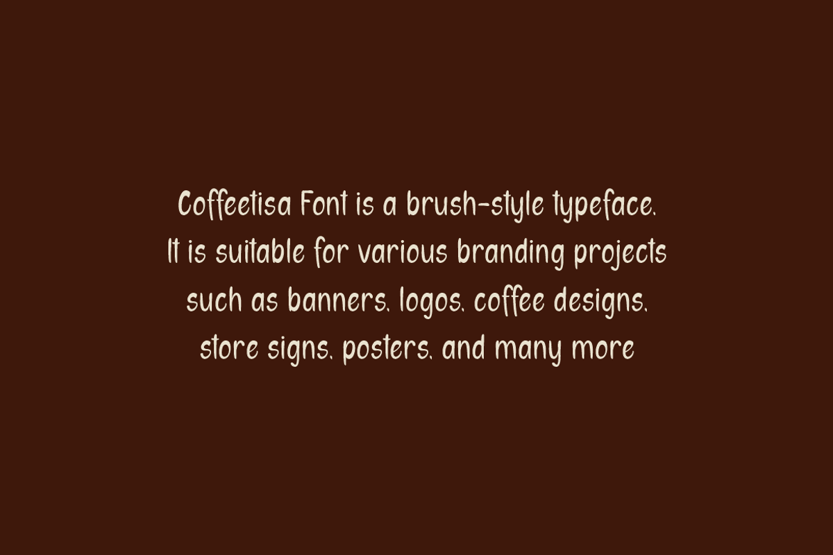 Coffeetisa - Coffee Shop Font, a Sans Serif Font by QR Design Studio (Photo 4 of 7)
