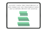 26 Procreate Washi Tape Brush Set, a Brush Add-On by K McCormack Designs (Thumbnail 3 of 3)