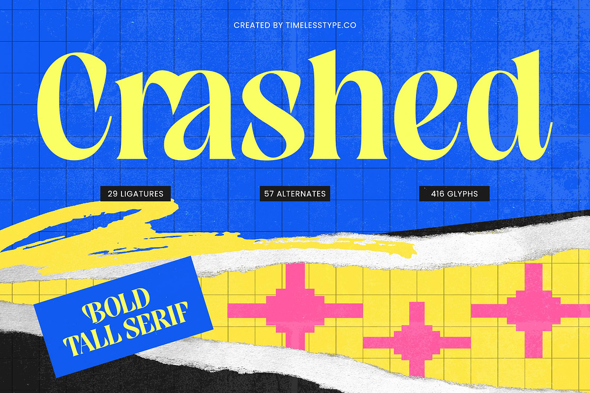 Crashed Bold Tall Serif, a Serif Font by timelesstype.co (Photo 1 of 15)
