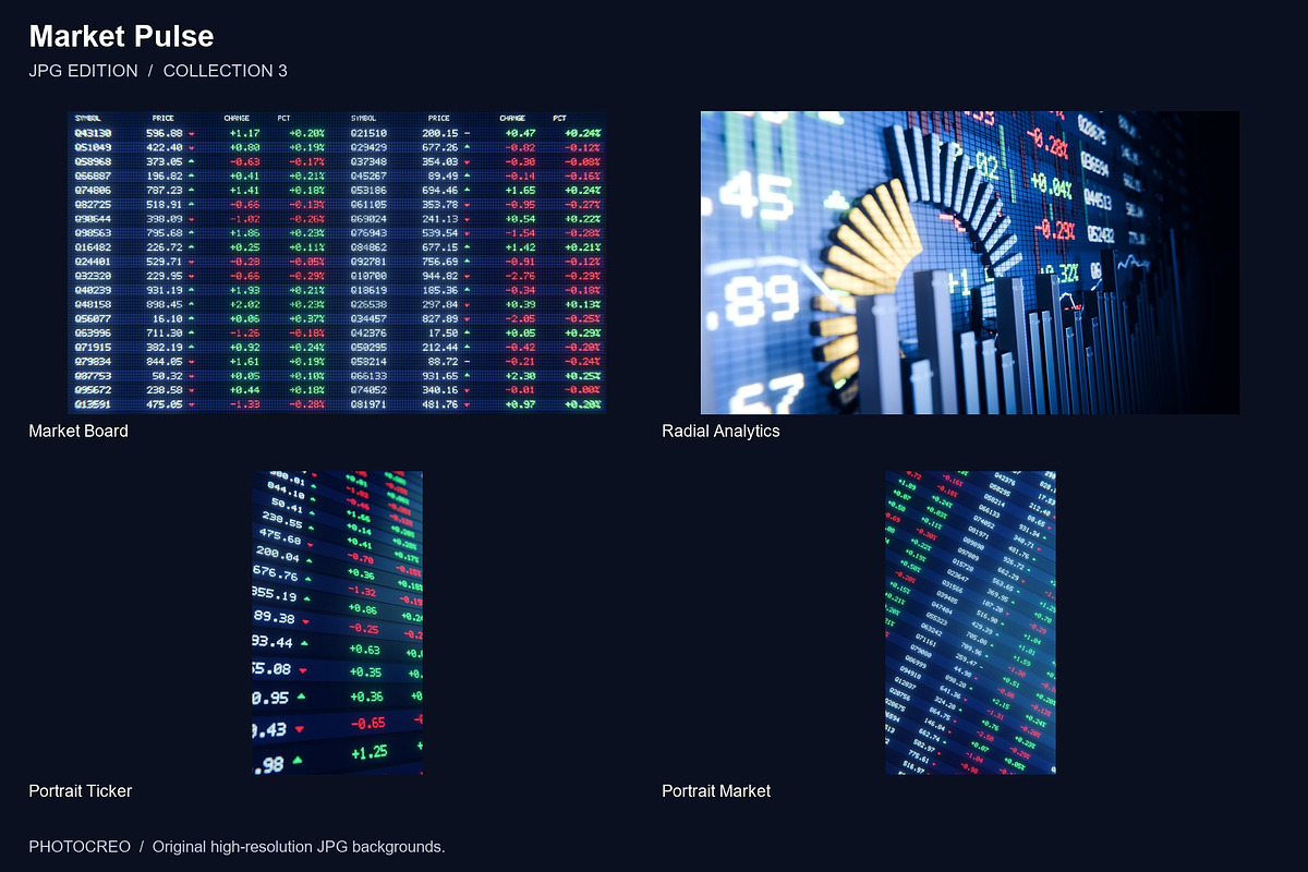 Market Pulse - 12 JPG Backgrounds, a Background Graphic by Photocreo Michal Bednarek (Photo 4 of 5)