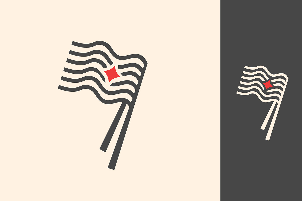 Noodle Ramen Flag creative logo, a Branding & Logo Template by Vinsvectory (Photo 1 of 3)