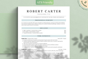 Modern ATS Resume Template, a Resume Template by CreativeLandStudio