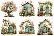 Whimsical Spring House Clipart, an Illustration by Craft Nest (Thumbnail 4 of 11)