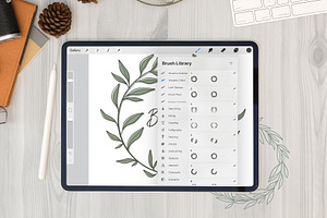 Wreath Stamps Procreate Brushes