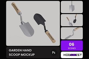 Garden Hand Scoop Mockup