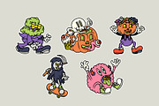 Halloween Cartoon Bundle, an Illustration by The Isian (Thumbnail 37 of 40)