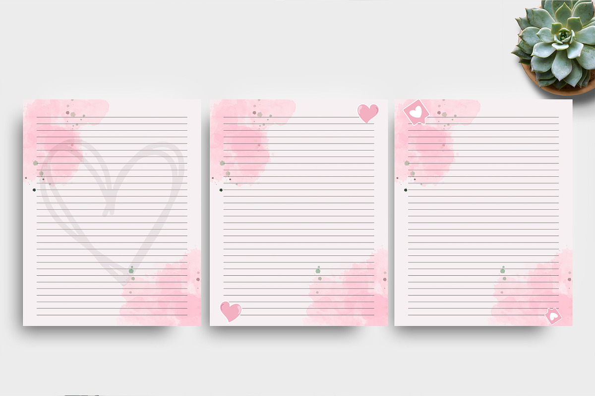 Valentines notebook page, a Stationery Template by Ultimate Template Shop (Photo 2 of 6)
