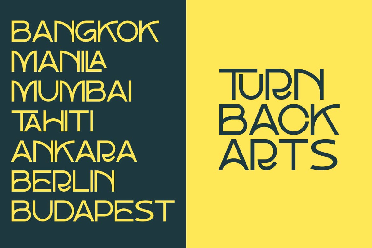 Kotorogo – Art Deco Display Typeface, a Sans Serif Font by Artiveko (Photo 5 of 8)