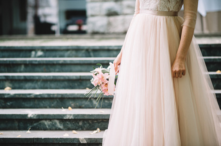 Bride with wedding bouquet stock photo containing bouquet and wedding, a Person Photo by AT SHOOTS