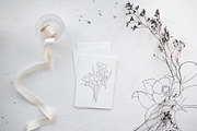 Flowers Line Arts Clipart, an Illustration by natalisart (Thumbnail 7 of 11)