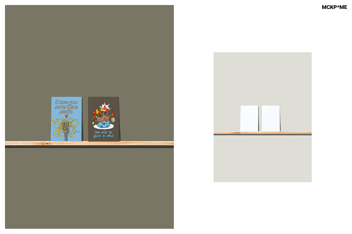 A6/B6/A5 GREETING CARD MOCKUPS, a Merchandise Mockup by MCKP*ME (Photo 5 of 9)