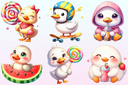 Kawaii Quirky Goose Clipart, a Graphic by CitraGraphics (Thumbnail 3 of 4)