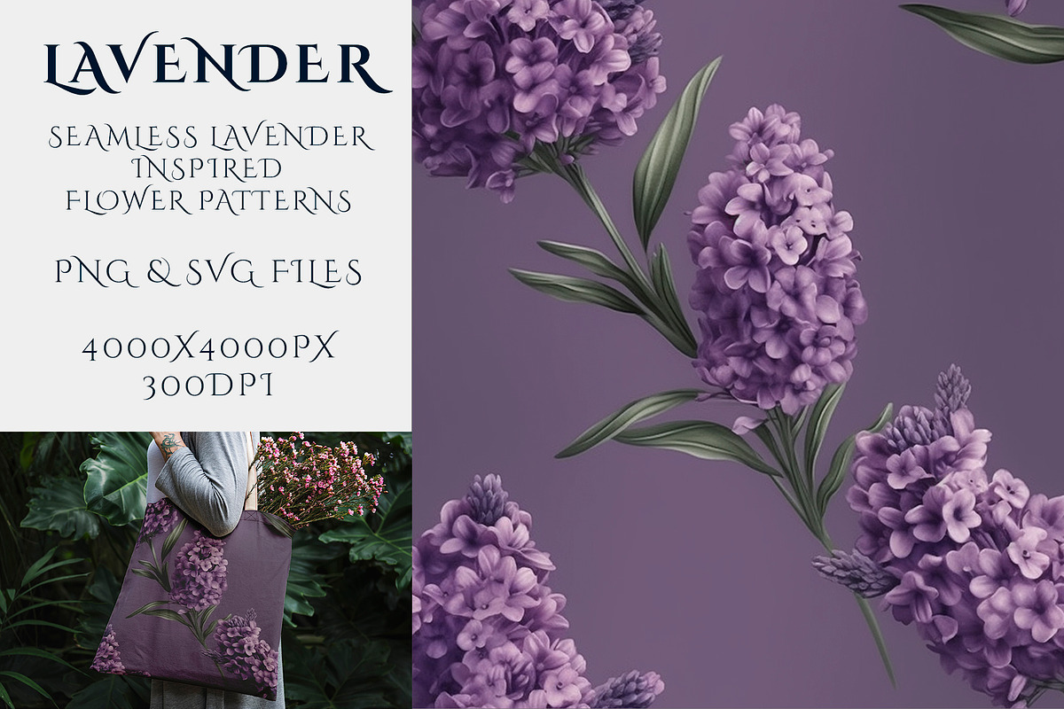 Lavender - Seamless Purple Flowers, a Pattern Graphic by Pixel Perfect Patterns (Photo 2 of 8)