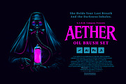 Aether Oil Brush Set (Illustrator), a Brush Add-On by G.A.R.M. Company (Thumbnail 7 of 8)