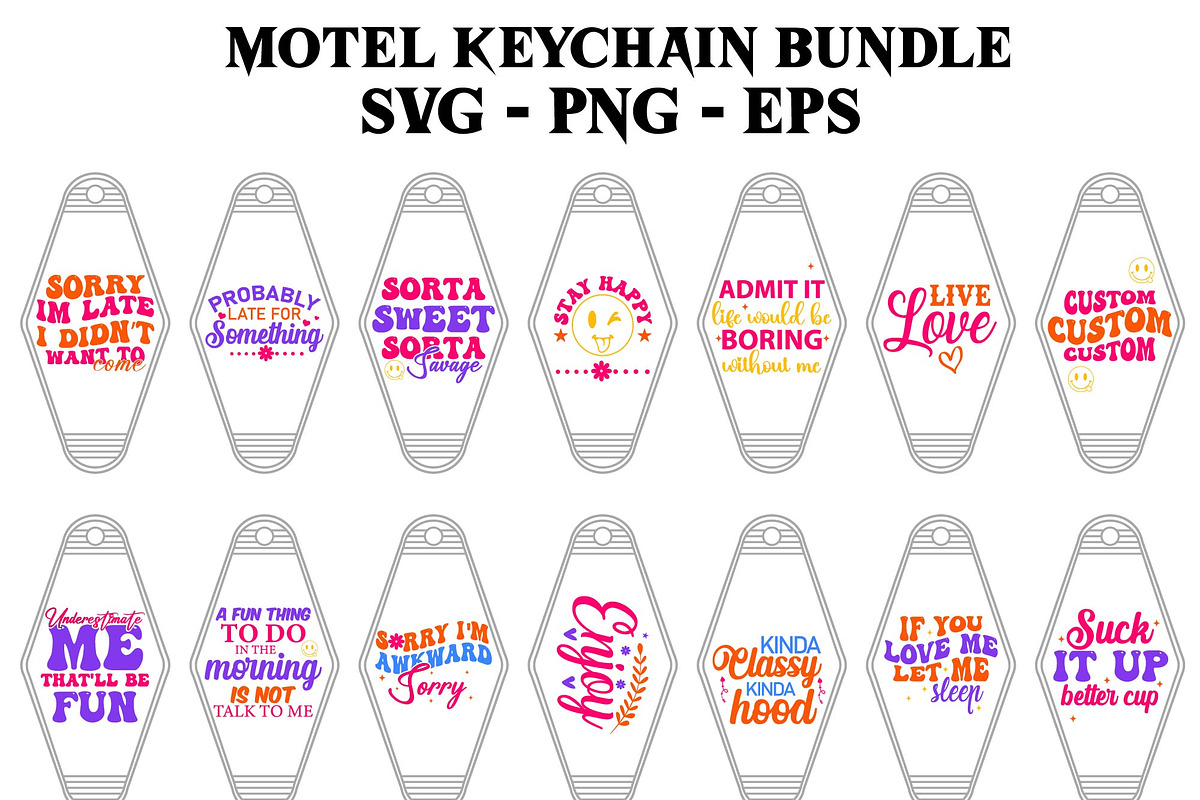 Funny Sarcastic Motel Keychain SVG, an Object Graphic by Digi_Design_World (Photo 2 of 5)