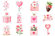 Watercolor Valentine's Day Clipart, an Illustration by Dream Creation (Thumbnail 4 of 5)