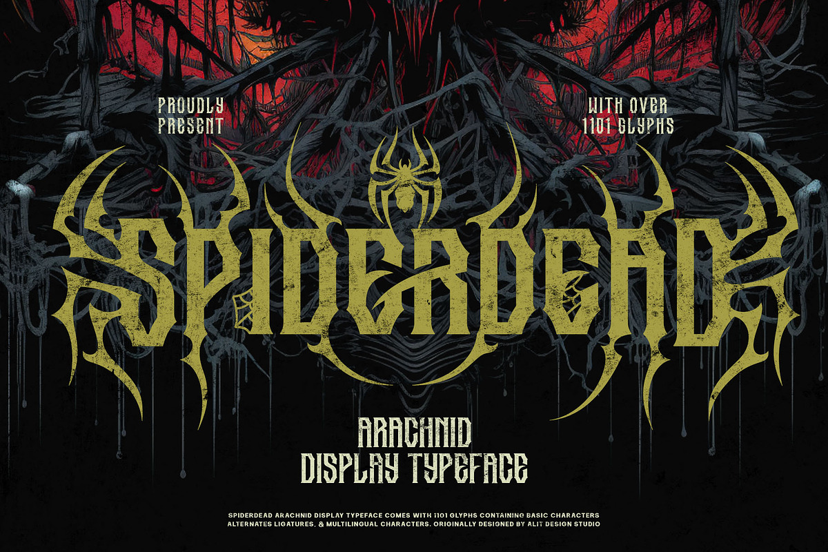 Spider Dead Typeface, a Blackletter Font by alit design (Photo 1 of 17)