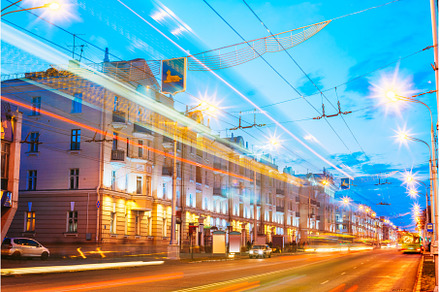 Gomel, Belarus. Traffic And Light, an Architecture Photo by Our Amazing World