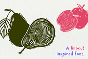 Linocut Handmade Script Font Kid, a Script Font by InkCloudDesign (Thumbnail 3 of 4)