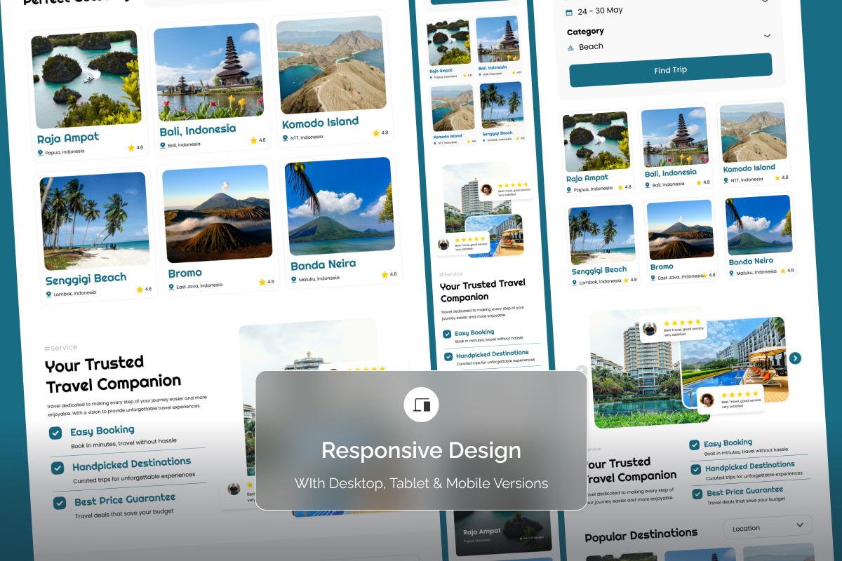 Adventure Travel Landing Page Layout, a Landing Page Template by twinstd (Photo 3 of 5)