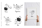 Floral moon & Zodiac Constellations, an Illustration by Art Dari Autumn (Thumbnail 11 of 15)