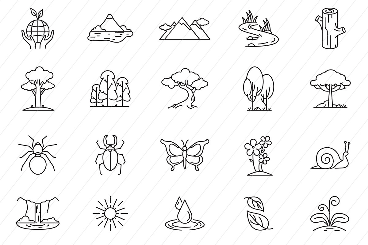 100 Nature Icons, an Icon by Graphic Pear