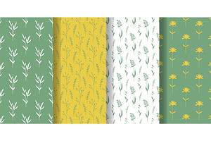 Spring flowers and herbs seamless, an Object Illustration by Tati_Kli