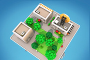Cartoon City Block Cafe Building, an Architecture 3D Model by Low Poly Lab (Thumbnail 7 of 7)