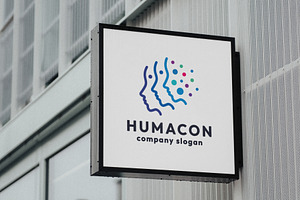 Human Connect System Logo, a Branding & Logo Template by Design_Planet