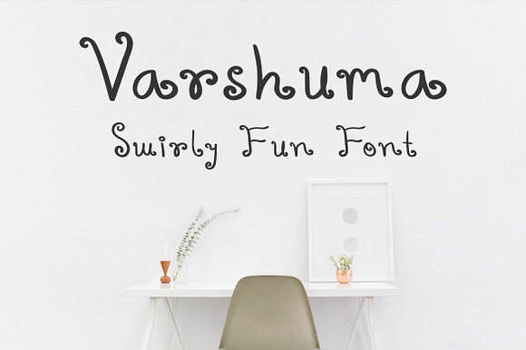 Varshuma - Swirly Fun Font preview 6