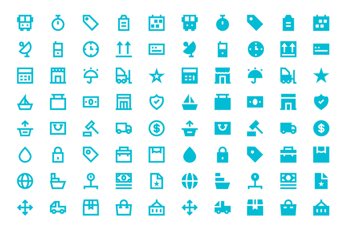 160 Shipping and Delivery Icons, a Solid Icon by Creative Stall (Photo 4 of 4)