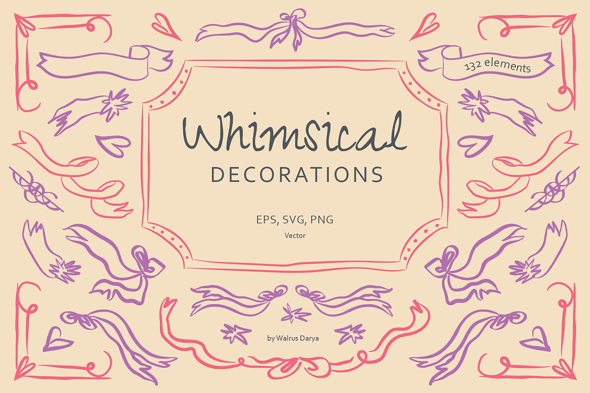 Whimsical Organic Decorations, an Object Graphic by Walrus Darya (Photo 1 of 12)