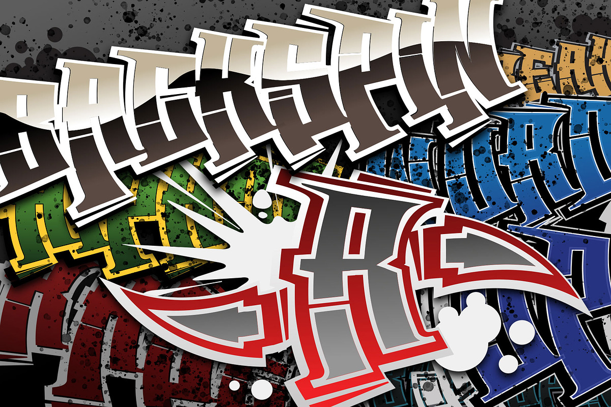 BackSpin Graffiti Font Family, a Font by Graffiti Fonts® (Photo 1 of 4)
