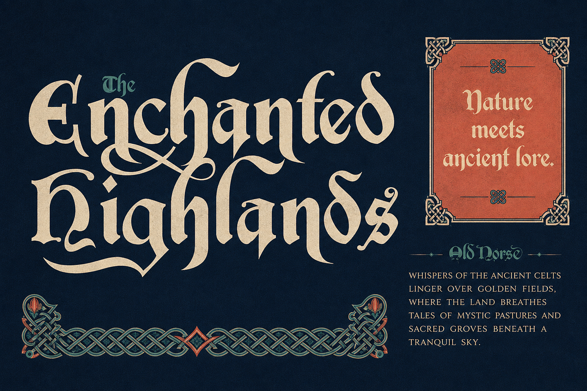 Braewick - Medieval Display Font, a Serif Font by PaperMoon (Photo 3 of 14)