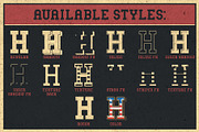 Bodybuilder Layered Font, a Symbol Font by VozzyStock (Thumbnail 4 of 12)
