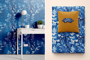 Cyanotype Floral Seamless Patterns, a Pattern Graphic by Ninterints (Thumbnail 13 of 18)