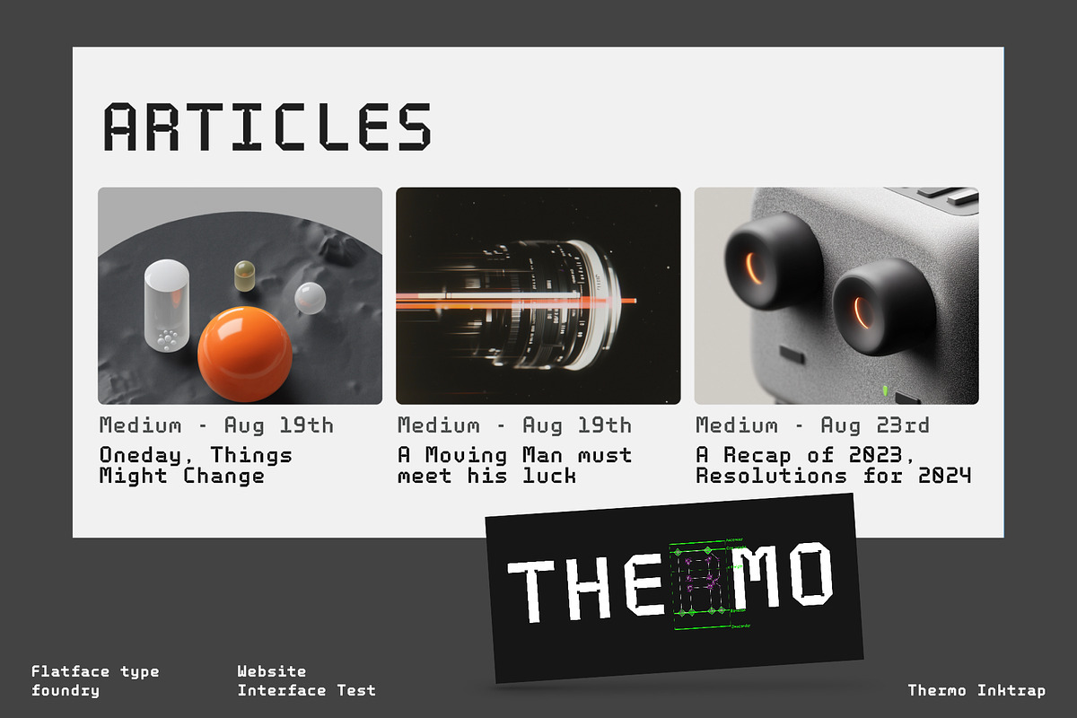 Flatface Thermo Mono, a Sans Serif Font by Flatface (Photo 4 of 16)