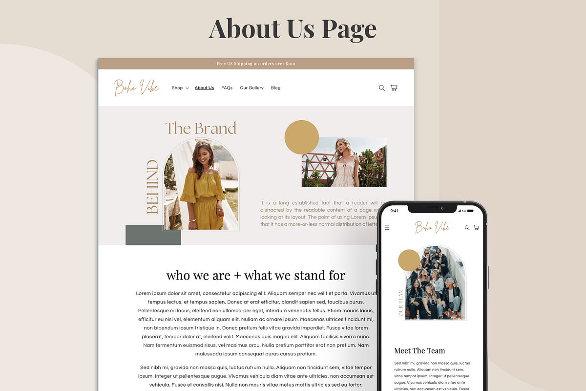 Boho Vibe - Boutique Shopify Theme, a Templates & Theme by InspiredTheme (Photo 3 of 8)